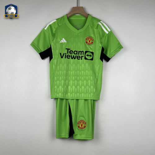 Manchester United Kids Goalkeeper Jersey 23/24 Green