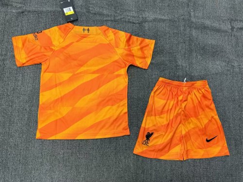 Liverpool Kids Goalkeeper Jersey 23/24 Orange