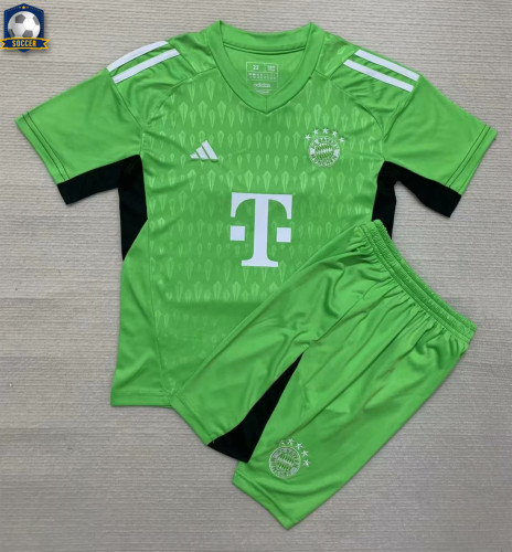 Bayern Munich Goalkeeper Kids Suit 23/24 Green