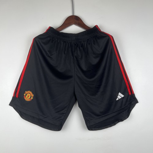 Manchester United Home Black Shorts 23/24
