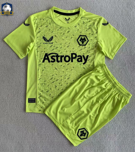 Wolves Away Goalkeeper Kids Suit 23/24