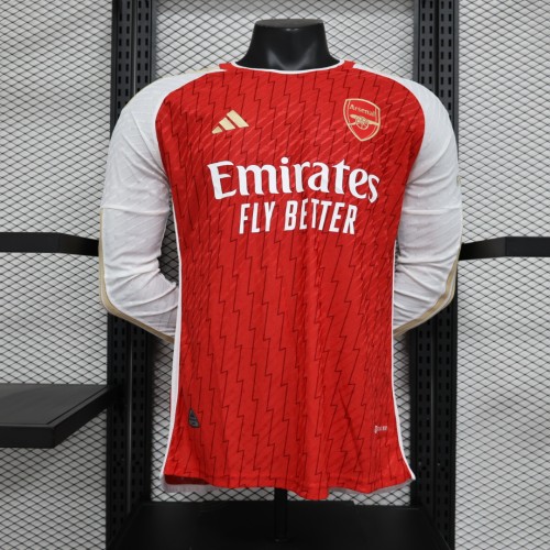 Arsenal Home Player Version Long Sleeve Jersey 23/24