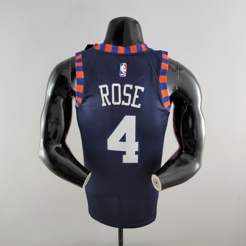 Derrick Rose New York Knicks Striped Swingman Jersey