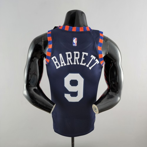 RJ Barrett New York Knicks Striped Swingman Jersey