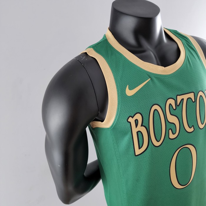 Jayson Tatum Boston Celtics Platinum City Edition Green Swingman Jersey 2020