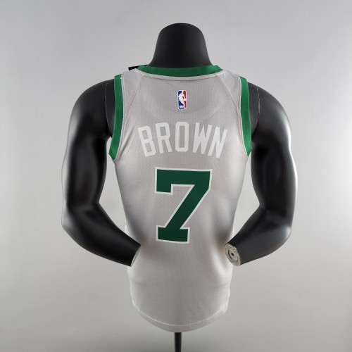 Jaylen Brown Boston Celtics Platinum Swingman Jersey Grey