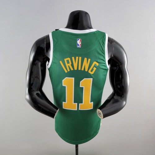 Kyrie Irving Boston Celtics Swingman Jersey Green Gold