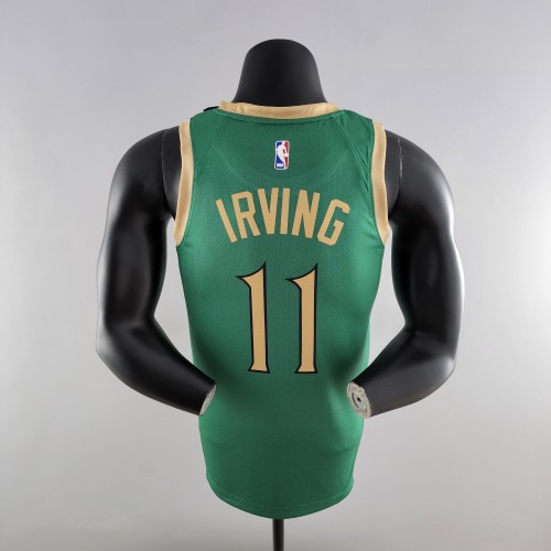Kyrie Irving Boston Celtics Platinum City Edition Green Swingman Jersey 2020
