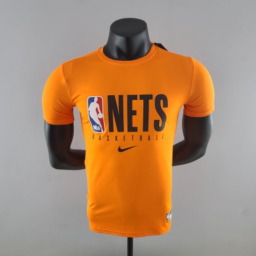Brooklyn Nets Casual T-shirt Orange