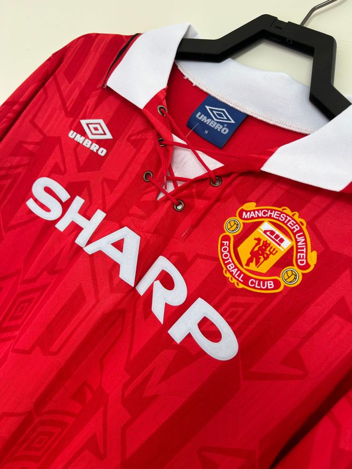Manchester United Home Long Sleeve Retro Jersey 1992/94
