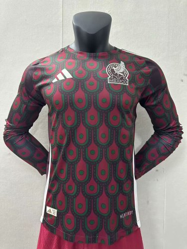 Mexico 2024 Copa America Home Player Version Long Sleeve Jersey