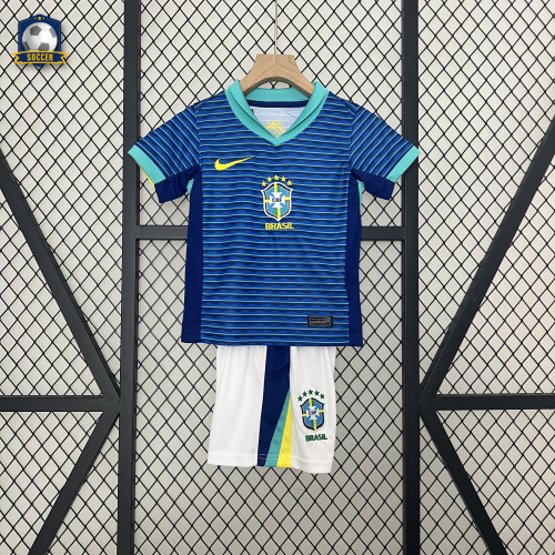 Brazil 2024 Copa America Away Kids Suit