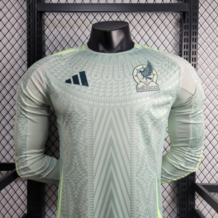 Mexico 2024 Copa America Away Player Version Long Sleeve Jersey