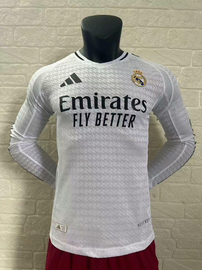 Real Madrid Home Player Long Sleeve Jersey 24/25