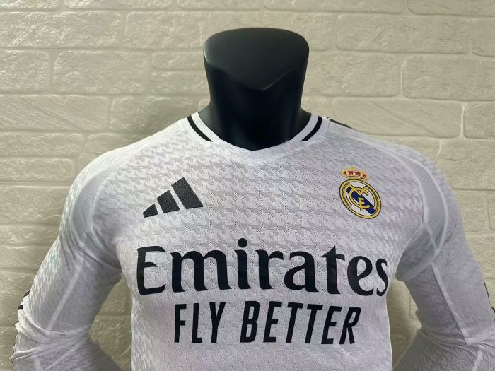 Real Madrid Home Player Long Sleeve Jersey 24/25