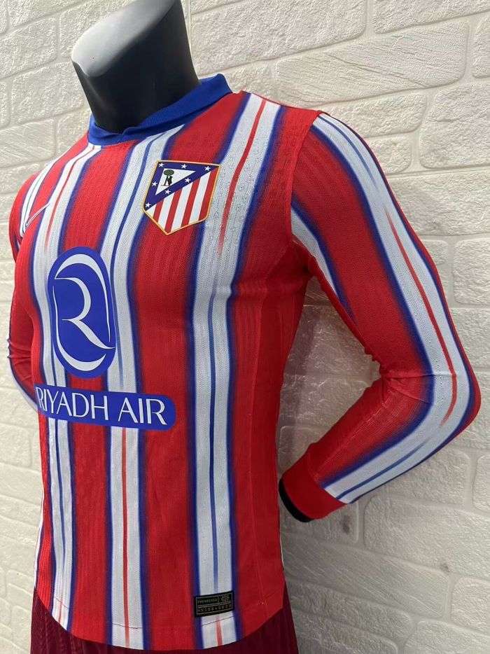 Atletico Madrid Home Player Long Sleeve Jersey 24/25