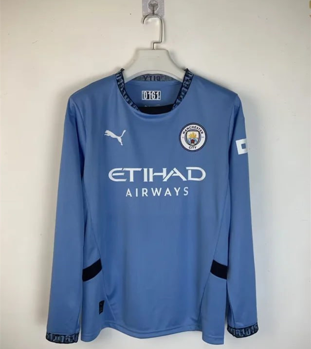 Manchester City Man Home Long Sleeve Jersey 24/25