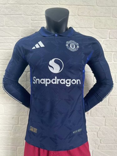 Manchester United Away Player Long Sleeve Jersey 24/25