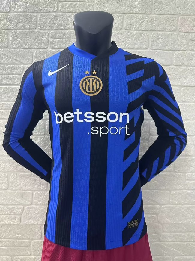 Inter Milan Home Player Long Sleeve Jersey 24/25