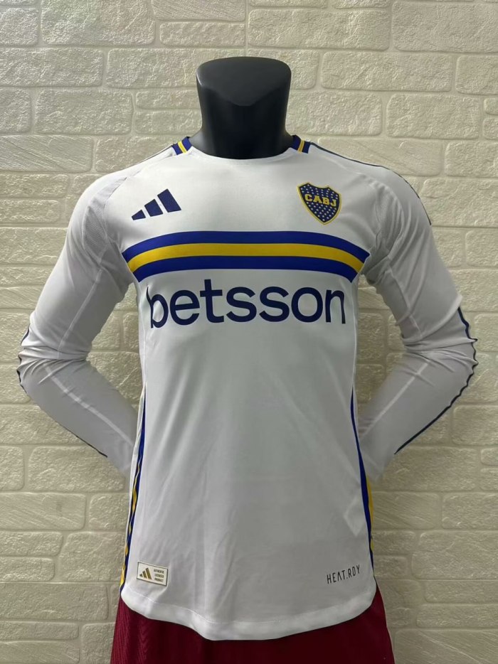 Boca Away Player Long Sleeve Jersey 24/25