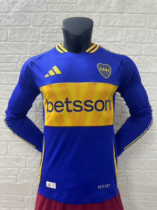 Boca Home Player Long Sleeve Jersey 24/25