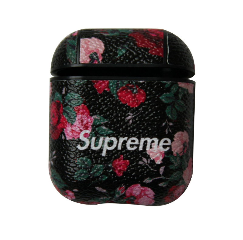 Buy Supreme AirPods Case Fashion Flower Apple Headphone Shockproof