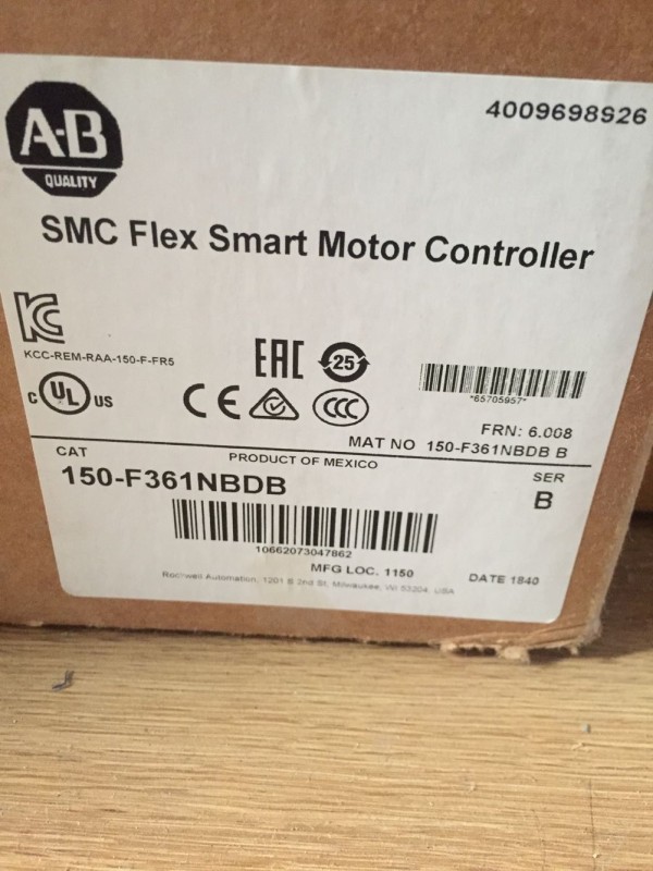 New sealed Allen Bradley 150-F361NBDB SMC Flex Smart Motor Controller