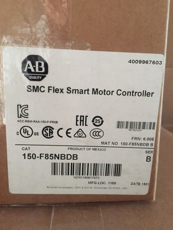 New sealed Allen Bradley 150-F85NBDB SMC Flex Smart Motor Controller