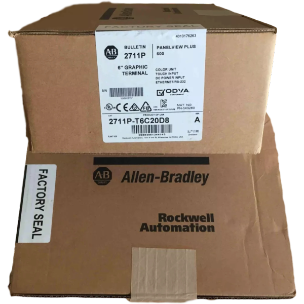 New sealed Allen Bradley 2711P-T6C20D8 PanelView Plus 6 600 Terminal, 5.7-in