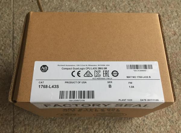 New sealed Allen Bradley 1768-L43S Compact GuardLogix Processor