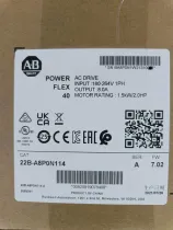 22B-A8P0N114 Allen Bradley PowerFlex 40 1.5 kW (2 Hp) AC Drive