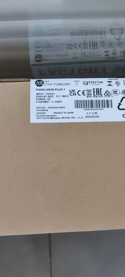 New sealed Allen Bradley 2711P-T12W22D8S PanelView Plus 7 Standard Color Terminal, TFT 12.1-inch Touch Screen
