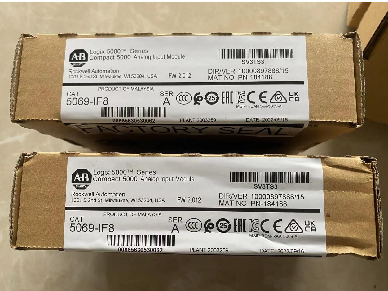 thumbnail image 2 of New Factory Sealed Allen-Bradley 5069-IF8 Compact 5000 Analog Input Module 2 of 6