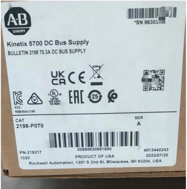 New sealed 2198-P070 Allen Bradley Kinetix 5700 DC Bus Supply