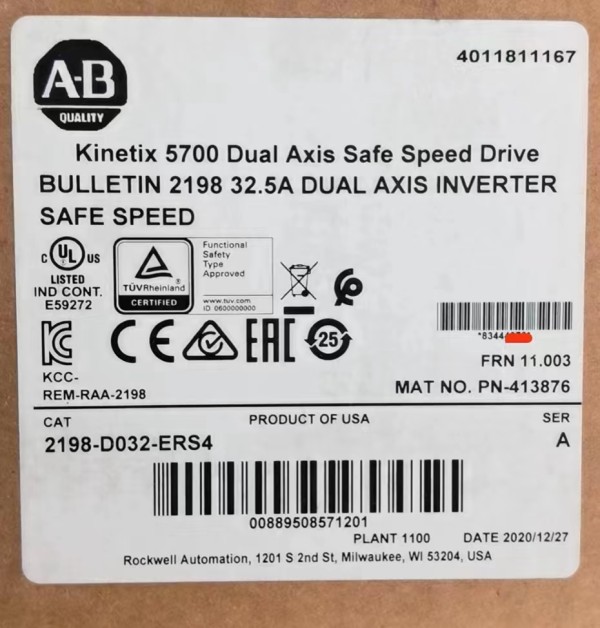 Original Sealed  2198-D032-ERS4 Allen Bradley Kinetix 5700 Dual Axis Inverter