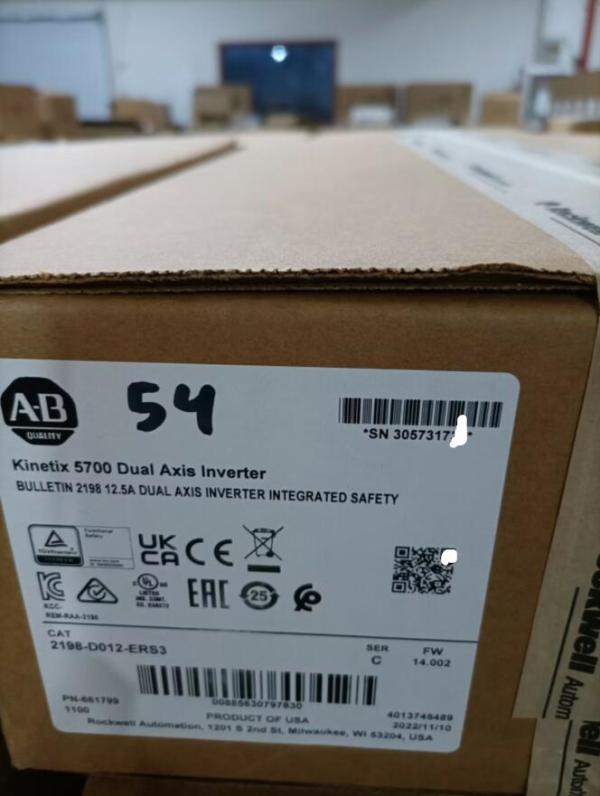 New Sealed 2198-D012-ERS3 Allen Bradley Kinetix 5700 Dual Axis Inverter
