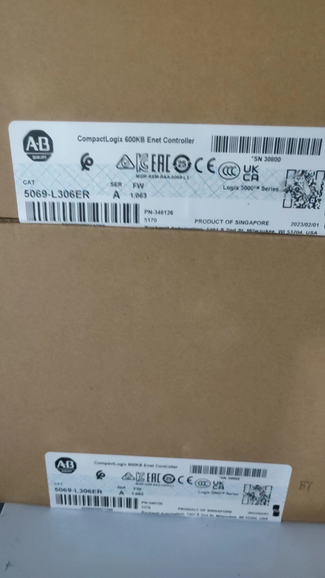 US 868.36 New sealed 5069L306ER Allen Bradley CompactLogix 600KB