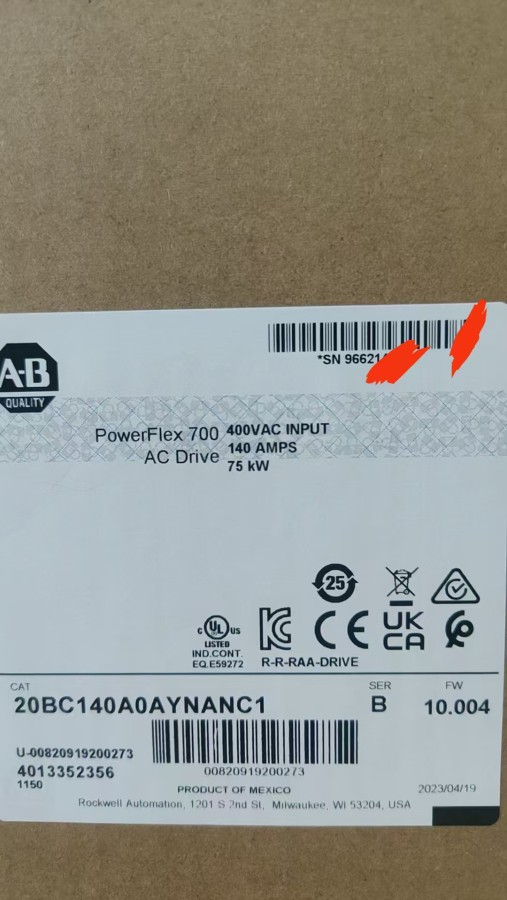20BC140A0AYNANC1 Allen Bradley PowerFlex 700 AC Drive 20B