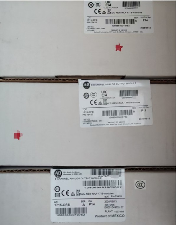Allen Bradley 1715-OF8I  1715 8 Point Analog Output Module 8-point isolated analog output module