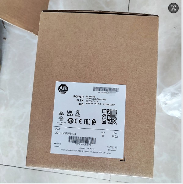 New sealed Allen Bradley 22C-D6P0N103 PowerFlex 400 Fan & Pump Drive, 480V A