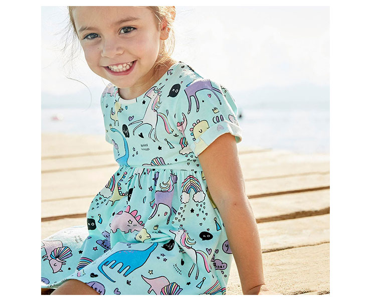 Kids clothes summer children girls cartoon dress