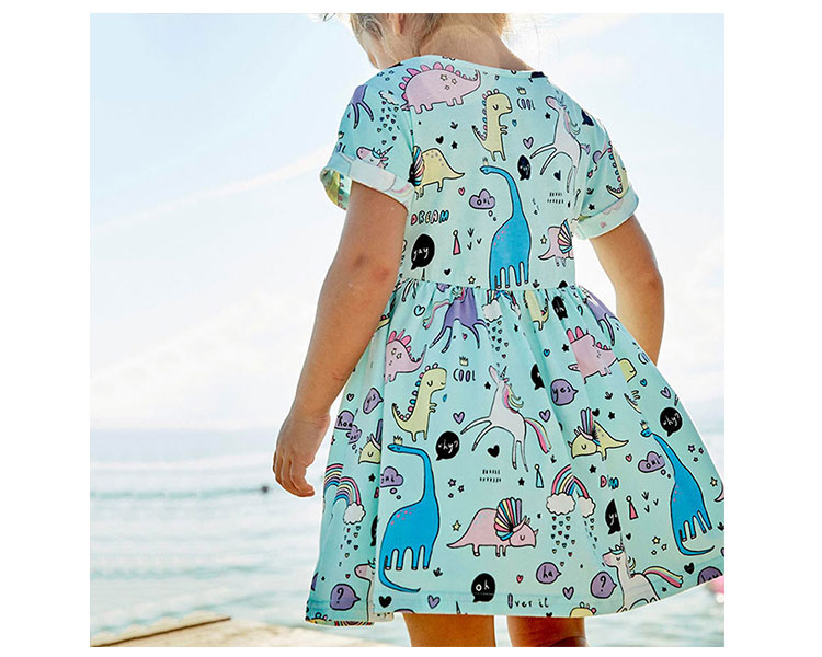 kids clothes girls dress, children cartoon dress