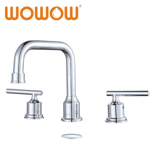 Polished Chrome Widespread Bathroom Faucet