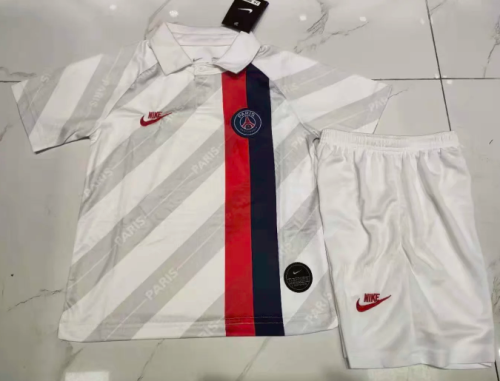 Paris Saint Germain 19 20 Kids Soccer Jersey And Short Kit White