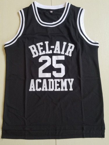 The Fresh Prince of Bel-Air Alfonso Ribeiro Carlton Banks Bel-Air Academy Black Basketball Jersey