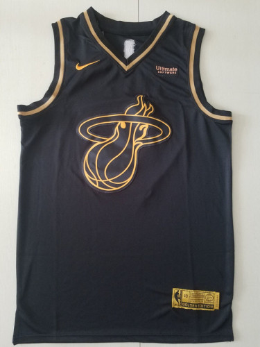 Miami Heat Dwyane Wade 3 Black Golden Edition Jersey