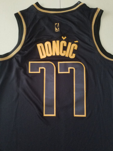Dallas Mavericks Luka Dončić 77 Black Golden Edition Jersey