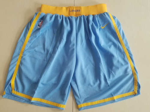 Los Angeles Lakers Light Blue Basketball Club Shorts Shootjerseys