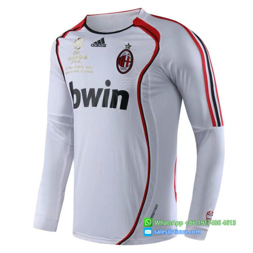Ac Milan 2006 2007 Away Ls Retro Soccer Jerseys