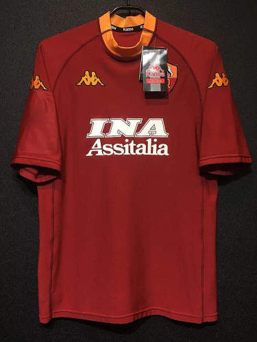 AS Roma 2000-2001 Home Retro Soccer Jersey